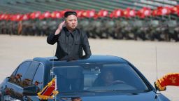 North Korean Leader Kim Jong Un guides live fire drills in Wonsan, North Korea, to mark the 85th anniversary of the Korean Peopleís Armyís founding, according to North Korean State Media.