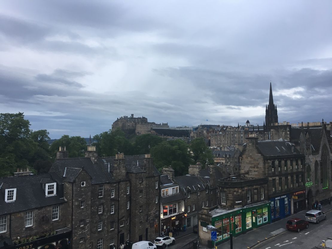 The view from Tower Restaurant, Edinburgh.
