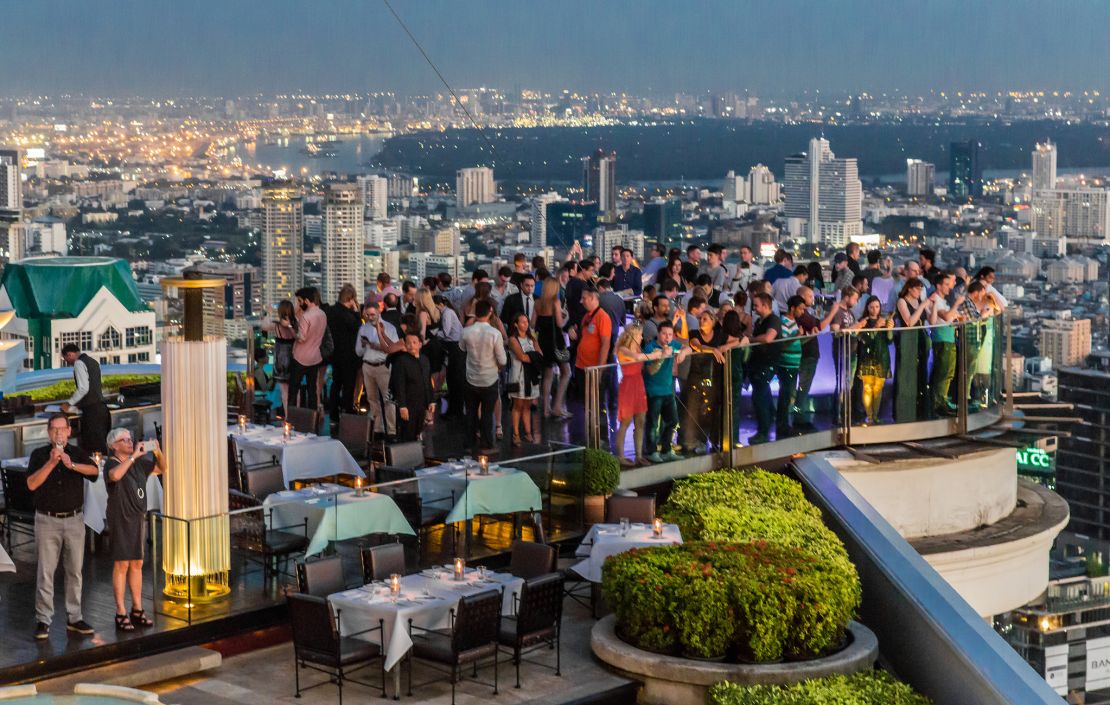 Sky Bar's roof terrace offers one of the best views in Bangkok.