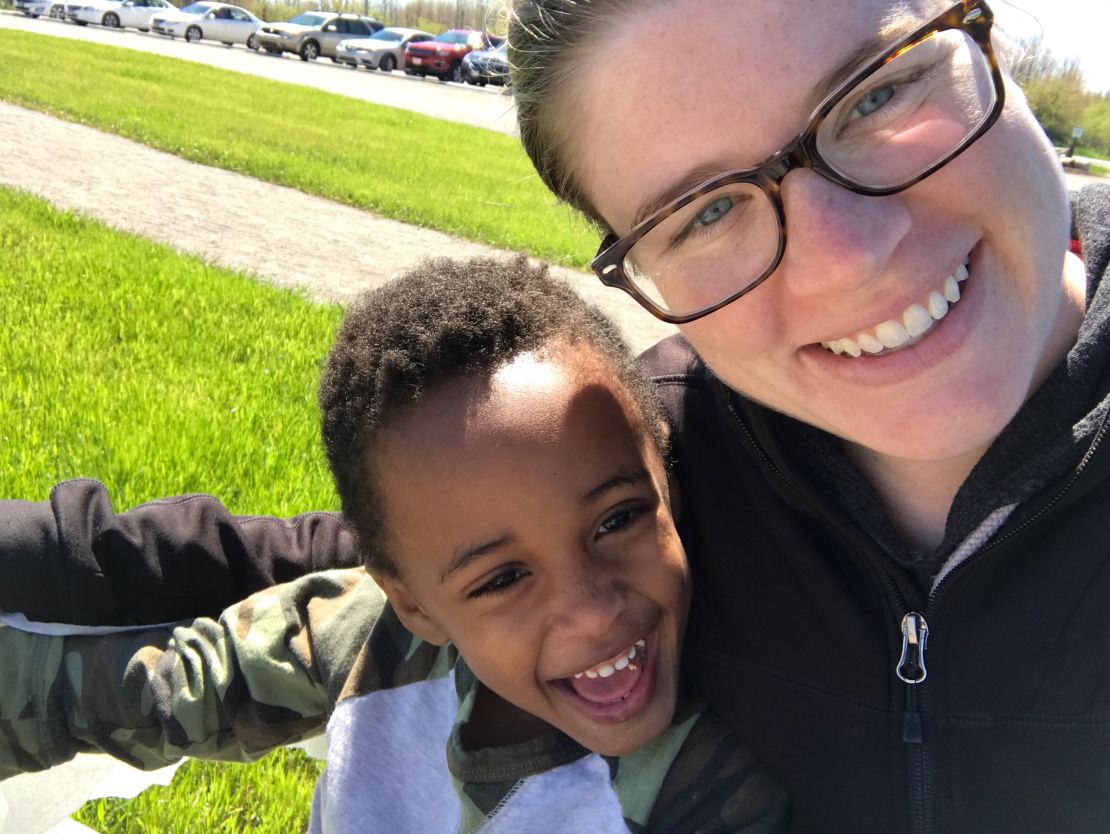 Kristen Kane and her son, Elijah.