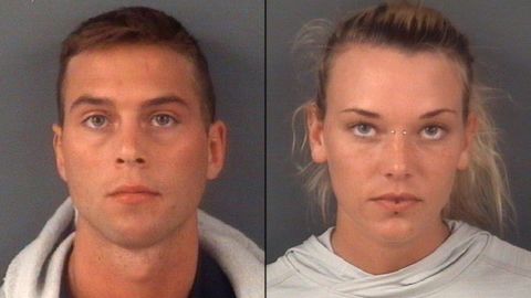 Jarren Heng, left, and Marinna Rollins were charged with felony animal cruelty.