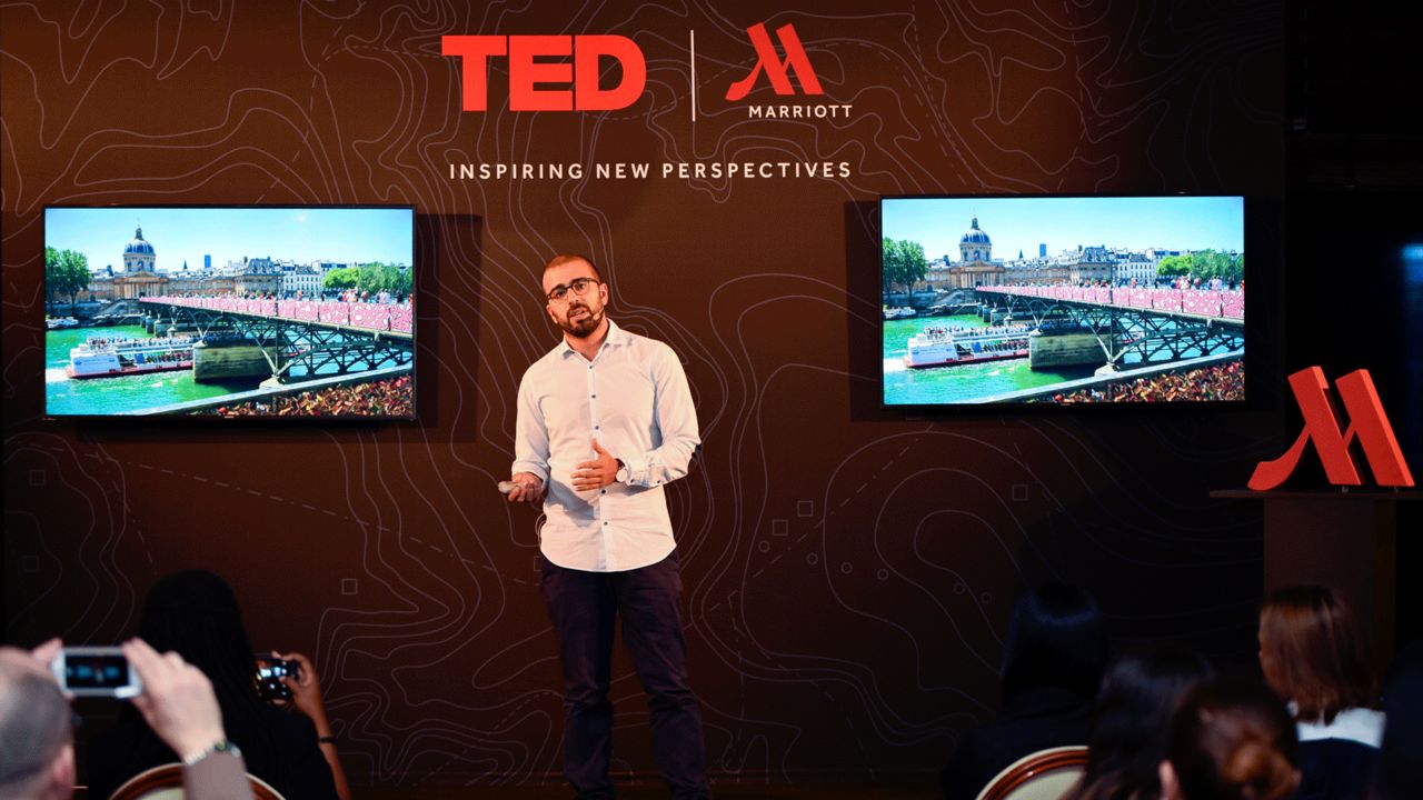Travelers staying at Marriott Hotels have access to exclusive TED videos to "inspire creative thinking."