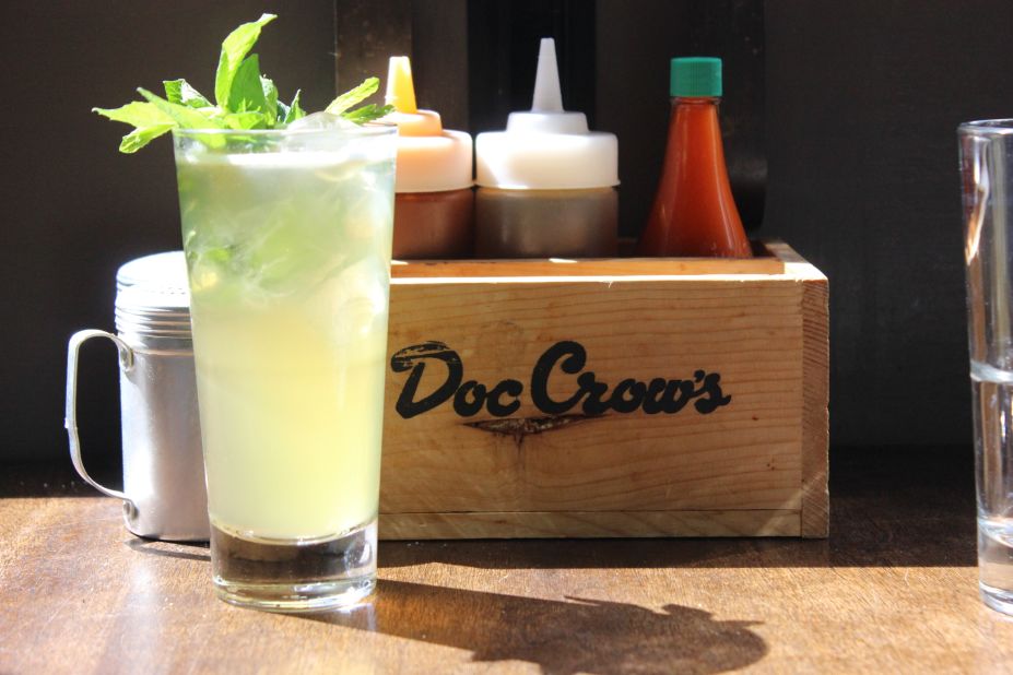 <strong>Doc Crow's:</strong> The bar serves a mint julep lemonade featuring Henry McKenna Single Barrel bourbon.