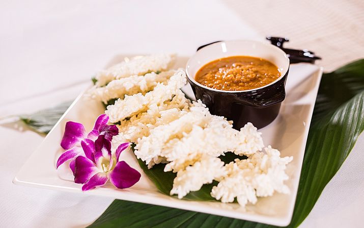 Khmer food has three categories: royal, elite and peasant. Richer and more complicated, royal food -- such as this dish -- was traditionally served to the royal family and their courtiers in the palace. 