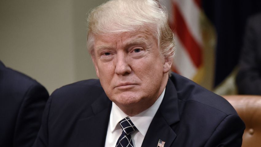 WASHINGTON, D.C. - APRIL 25: (AFP-OUT) US President Donald Trump signs the Executive Order Promoting Agriculture and Rural Prosperity in America during a roundtable with farmers in the Roosevelt Room of the White House on April 25, 2017 in Washington, DC. (Photo by Olivier Douliery-Pool/Getty Images)