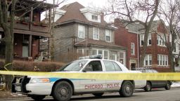  A Chicago Police car is parked in front of the home  of United States District Judge Joan Lefkow,March 1, 2005 in Chicago, Illinois, where her husband and mother, Michael Lefkow and Donna Humphrey, were found murdered.