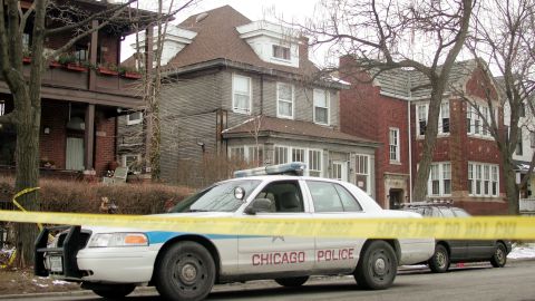  A Chicago Police car is parked in front of the home of United States District Judge Joan Lefkow, March 1, 2005, in Chicago, where her husband and mother, Michael Lefkow and Donna Humphrey, were found murdered.