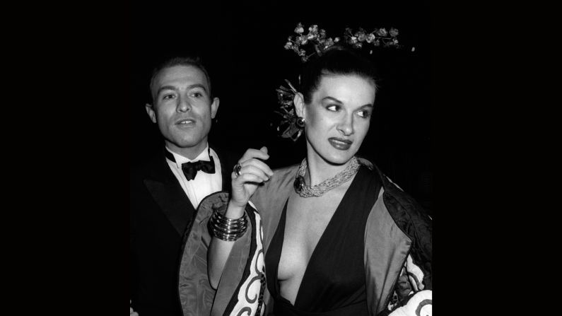 Paloma Picasso and Raphael Lopez Sanchez attend the 1980 event, "The Manchu Dragon: Costumes of the Ch'ing Dynasty."