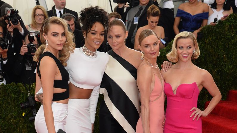 Cara Delevingne, Rihanna, Stella McCartney, Kate Bosworth and Reese Witherspoon attend the 2014 event -- "Charles James: Beyond Fashion."
