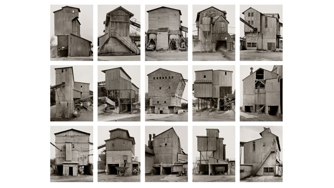 In the late 1950s, Bernd and Hilla Becher embarked on a methodical project to catalog industrial architecture throughout Europe and the US, photographing buildings in a deadpan style that revealed familial similarities of buildings, which they called "typologies."