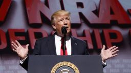 President Donald Trump speaks at the National Rifle Association Leadership Conference, Friday, April 28, 2017, in Atlanta. (AP Photo/Evan Vucci)