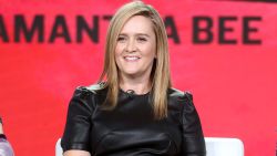 PASADENA, CA - JANUARY 14:  Executive producer/host Samantha Bee of 'Full Frontal with Samantha Bee' speaks onstage during the TBS portion of the 2017 Winter Television Critics Association Press Tour at the Langham Hotel on January 14, 2017 in Pasadena, California.  (Photo by Frederick M. Brown/Getty Images)