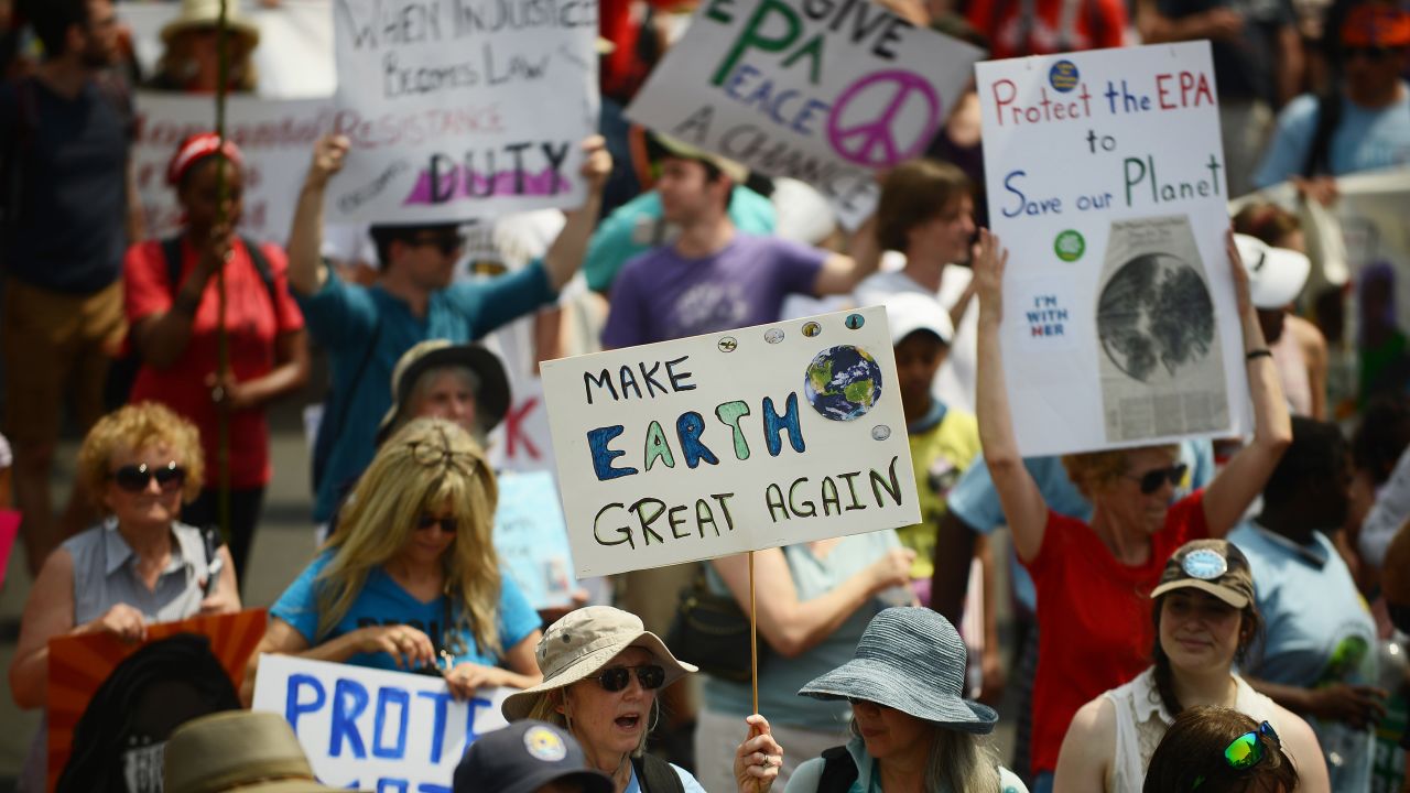 The protest in Washington comes a week after the March for Science, where demonstrators gathered to protest proposed cuts to scientific studies.