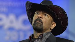 Milwaukee County Sheriff David A. Clarke, Jr. listens to remarks during the Conservative Political Action Conference (CPAC) at National Harbor, Maryland, February 23, 2017.