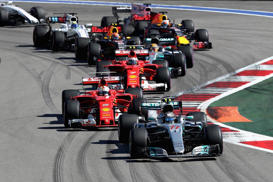 Bottas qualified in third place for the Russian Grand Prix behind pole sitter Sebastian Vettel and his Ferrari teammate Kimi Raikkonen but overtook both men at the start of the first lap. 