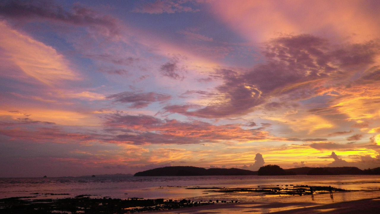 Krabi at sunset.