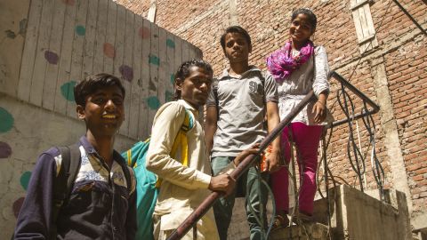 From left: Balaknama reporters Shambhu, Chetan, Deepak and Joti