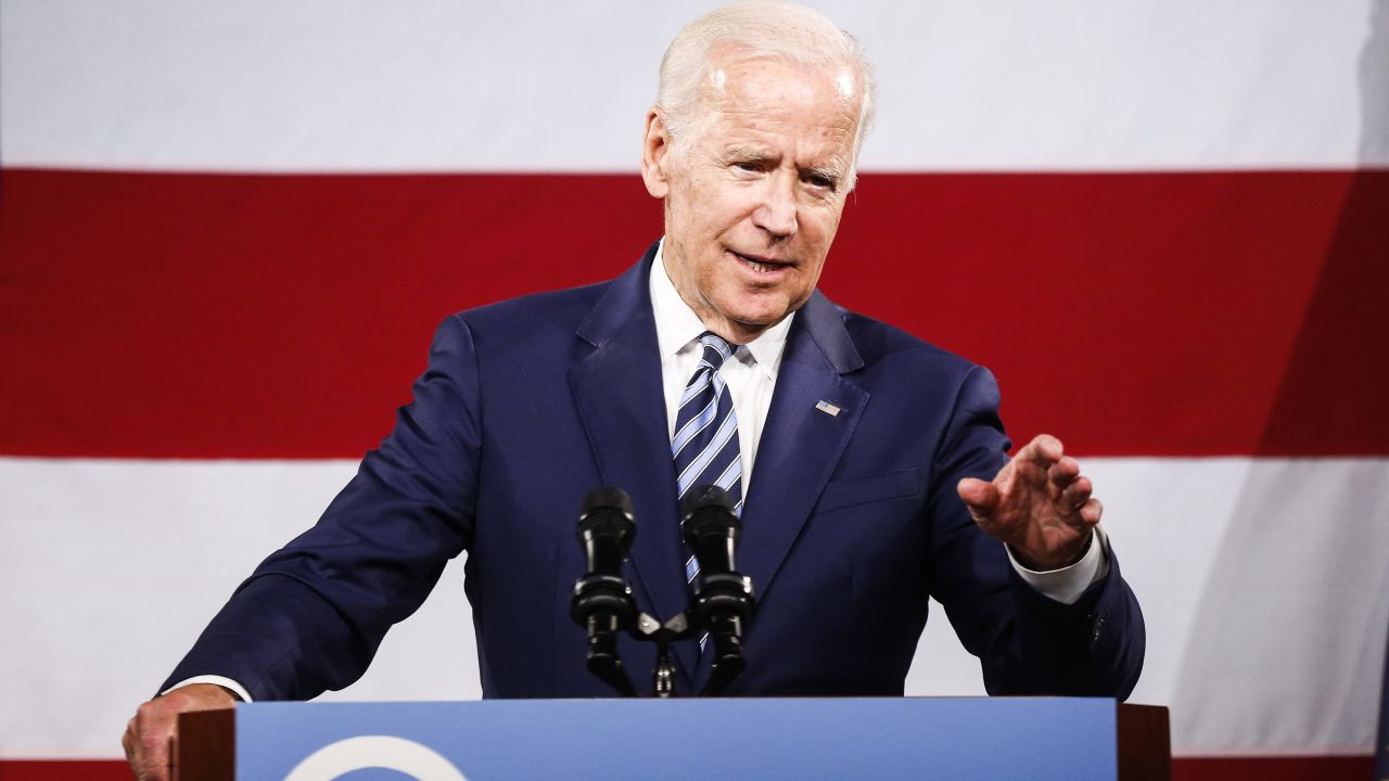 Biden speaks at a fundraising dinner for New Hampshire Democrats in April 2017. Biden, who advisers said was nowhere near making a decision on whether to run for president in 2020, <a href=