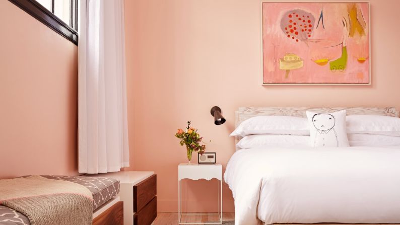 <strong>The Quirk: </strong>This Richmond hotel is owned by a wife-and-husband team who incorporated their favorite colors, gray and pink, in the design.