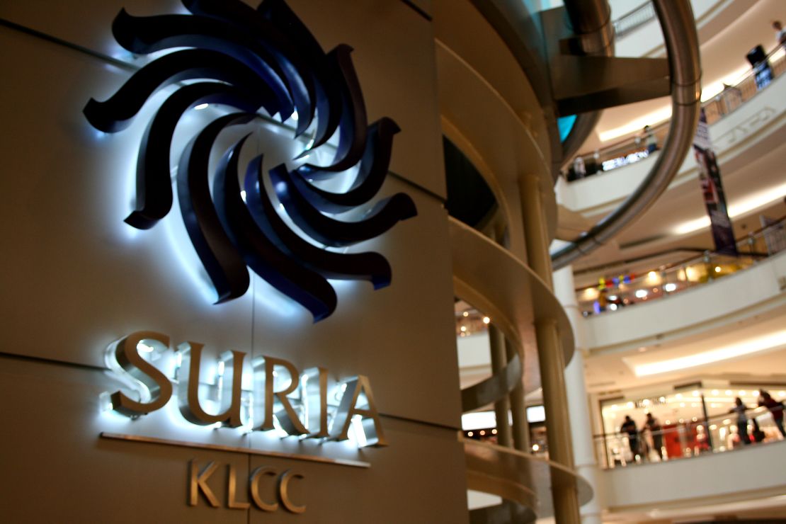 Inside mega mall Suria KLCC.