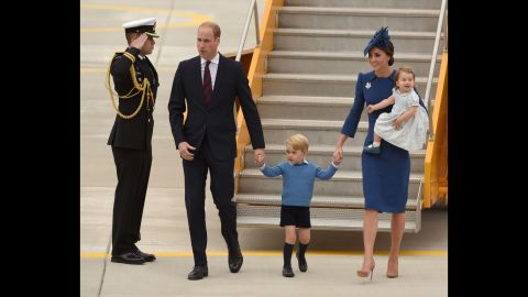 The royal family arrives in Victoria in September 2016.