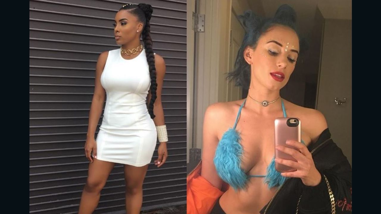 Hencha Voigt, left, is accused of using X-rated photos and video to extort money from "YesJulz", right.
