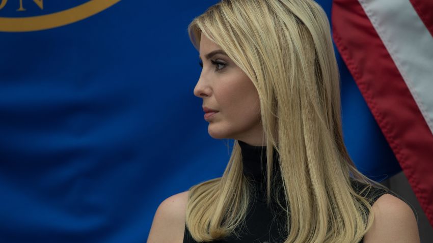 Ivanka Trump, daughter and adviser of U.S. President Donald Trump, speaks at National Small Business Week event in Washington, D.C., on May 1, 2017. (NICHOLAS KAMM/AFP/Getty Images)
