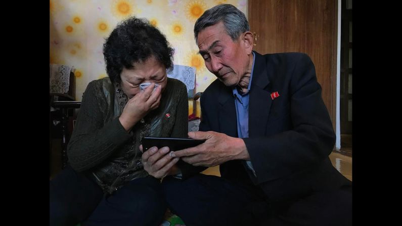 The parents in North Korea of an inadvertent defector react to <a href="index.php?page=&url=http%3A%2F%2Fedition.cnn.com%2Fvideos%2Fworld%2F2017%2F04%2F30%2Fnk-family-divided-ripley-pkg.cnn" target="_blank">a video message</a>, shared by CNN's Will Ripley, from their daughter, who lives in South Korea and cannot return home. The family hasn't been together in years. 