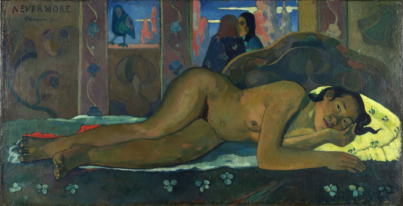 Nevermore, by Paul Gauguin. Courtesy The Samuel Courtauld Trust.