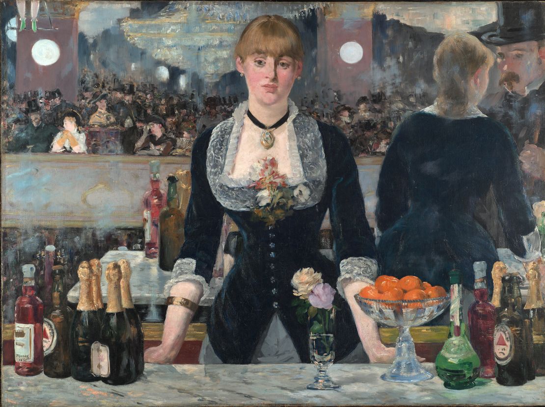 In Édouard Manet's famous painting "A Bar at the Folies-Bergère," the red triangle of Bass Brewery -- Europes first registered trademark -- can be seen on the beer bottles.