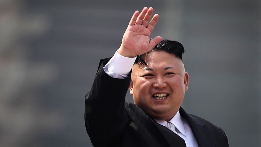 FILE - In this Saturday, April 15, 2017, file photo, North Korean leader Kim Jong Un waves during a military parade in Pyongyang, North Korea, to celebrate the 105th birth anniversary of Kim Il Sung, the country's late founder and grandfather of current ruler Kim Jong Un. North Korea observers have long marveled at the ability of a small, impoverished, autocratic nation to go toe-to-toe with the world's superpowers. (AP Photo/Wong Maye-E, File)