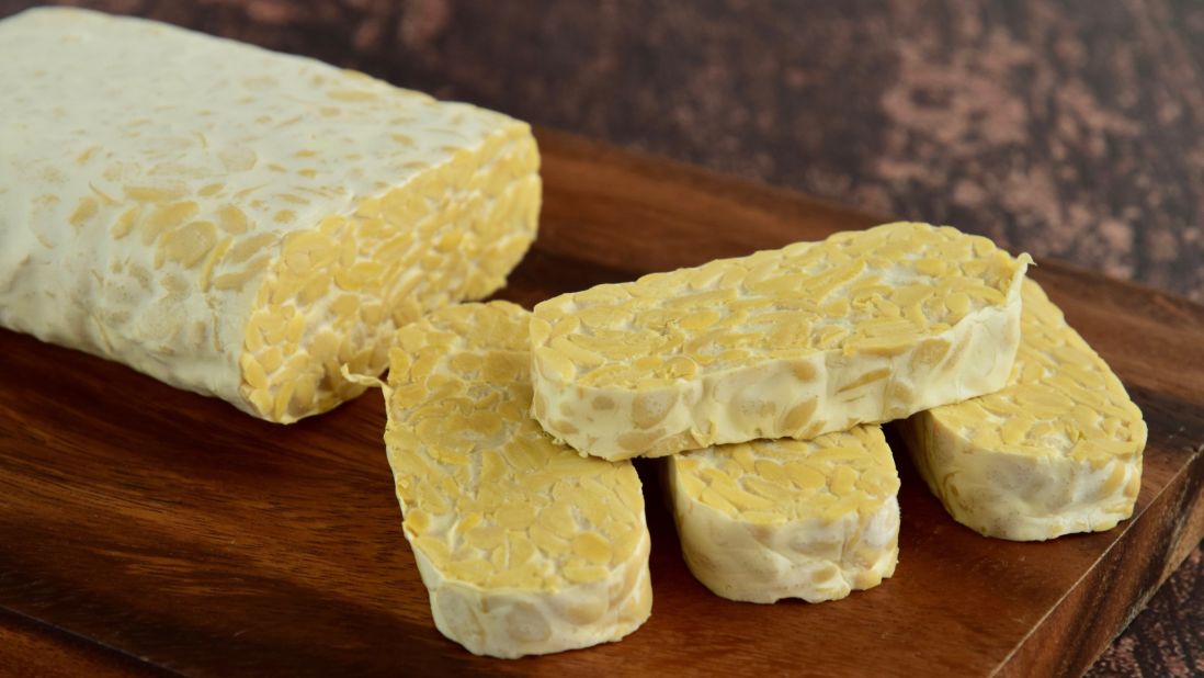 Tempeh is a traditional Indonesian product made from fermented soy.