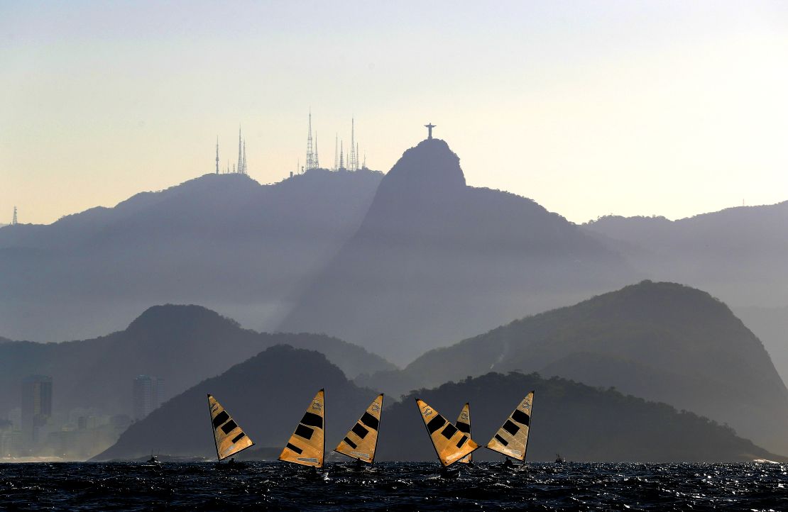 Clive mason photography Finn Class sailing marina da gloria christ the redeemer