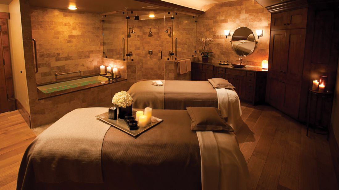 <strong>Stein Eriksen Lodge at Deer Valley: </strong>At Utah's Stein Eriksen Spa, couple's treatment rooms offer après-ski soaking tubs and a cozy shared suite with a fireplace. 