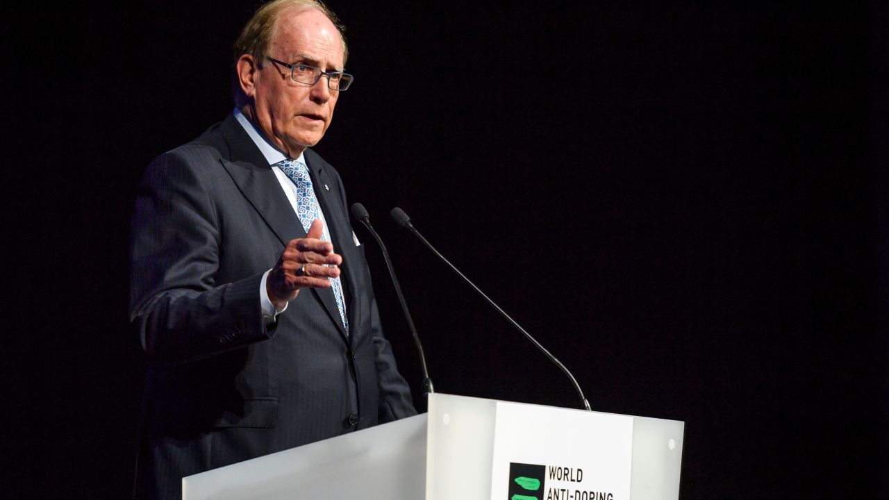 Canadian lawyer Richard McLaren, who produced a report for the World Anti-Doping Agency (WADA) which claimed that Russia had orchestrated state-sponsored doping at the 2014 Sochi Winter Olympics, addresses the WADA Annual Symposium in Lausanne on March 13, 2017.
Russia still has "significant work" before its scandal tainted anti-doping operation regains global recognition, WADA chief Craig Reedie warned. The World Anti-Doping Agency chief said Russia's national agency had not proved it was shielded against "outside interference." / AFP PHOTO / Fabrice COFFRINIFABRICE COFFRINI/AFP/Getty Images