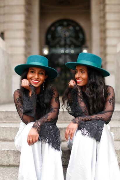 Fashion bloggers Hermon, left, and Heroda Berhane both mysteriously went deaf at the same time when they were 7. They grew up in Eritrea, but their family later moved to the UK. 