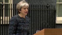 Speaking outside 10 Downing Street, British Prime Minister Theresa May has accused European Union officials of deliberately leaking misleading accounts of Brexit talks to affect the outcome of the UK election.