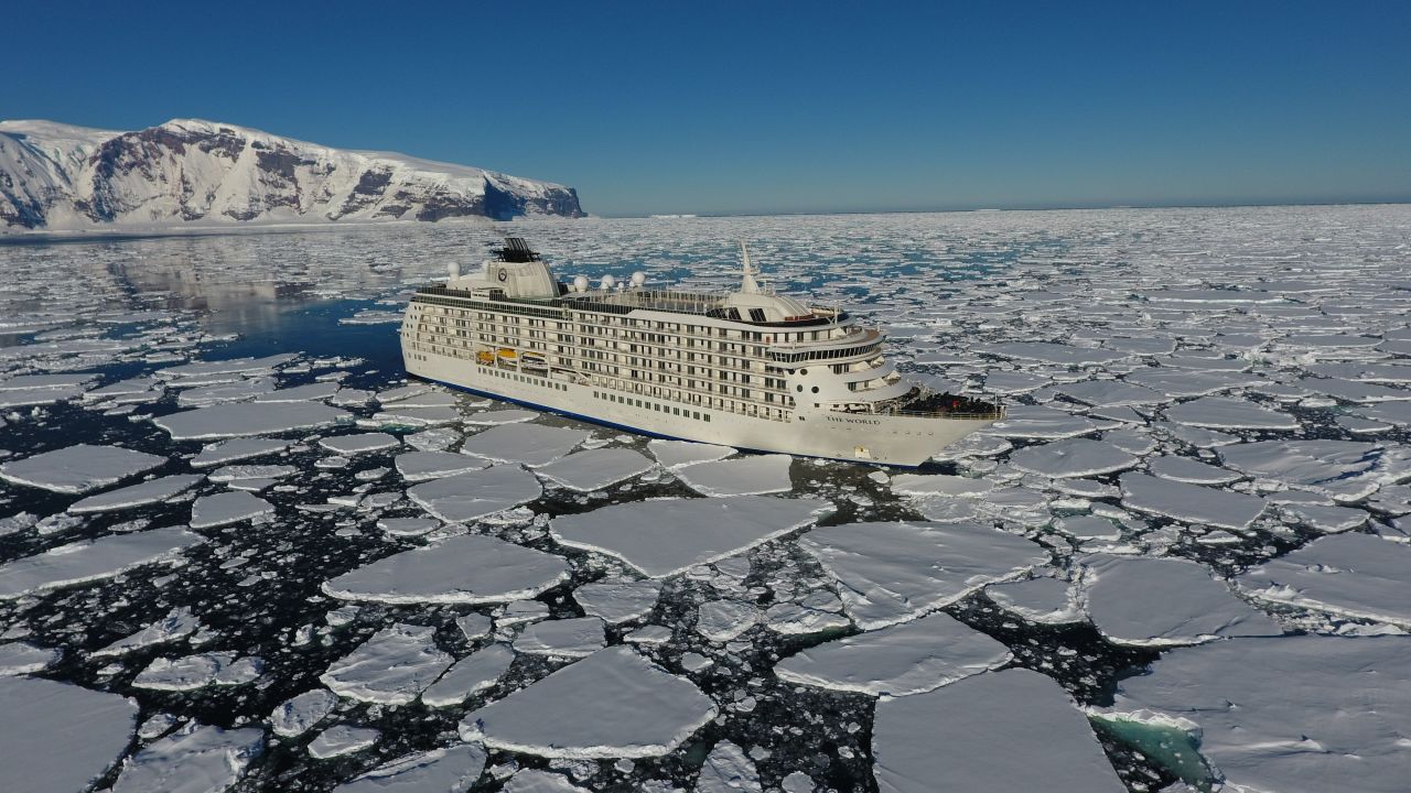 In 2017, The World undertook a 22-day expedition of the Ross Sea, which included 12 days in Antarctica. During the voyage, the ship broke the world record for the most southerly navigation at the Bay of Whales.