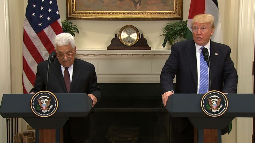 Trump Abbas presser
