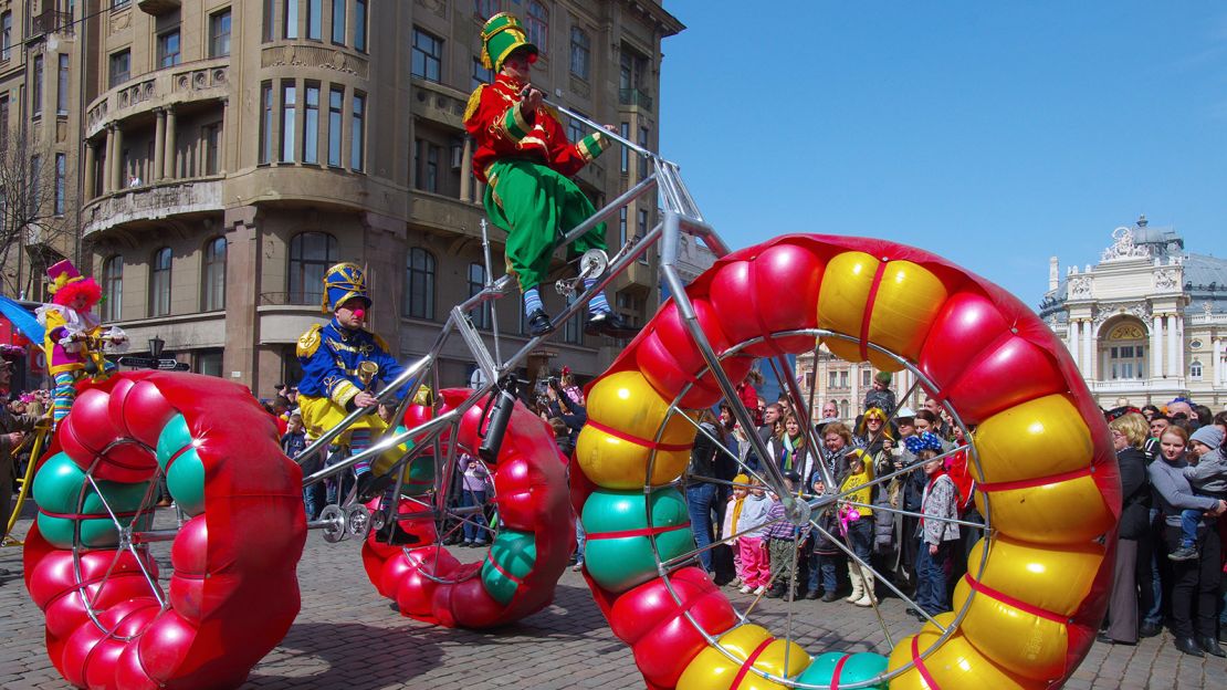 Odessa celebrates the Humorina Carnival, or festival of humor, each year on April 1.