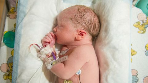 Jayda Jewel Hill was born at 1:32 p.m. April 20. She was born with fluid in her lungs, requiring her to be monitored for much of the evening in the neonatal intensive care unit.