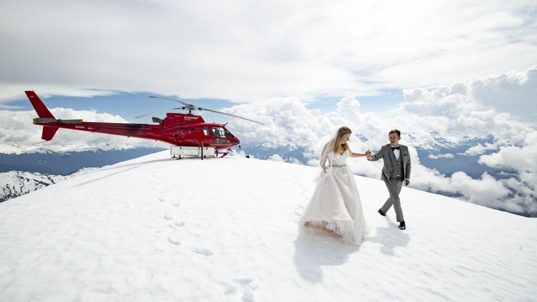 <strong>Champagne on ice: </strong>"We've even flown 300 people to the top of a back-country glacier for a spectacular champagne cocktail party," says Jordy Norris, sales and marketing for Blackcomb Helicopters. "And last year, we flew more than 20 wedding parties to the glacier for an unforgettable ceremony and photos!"