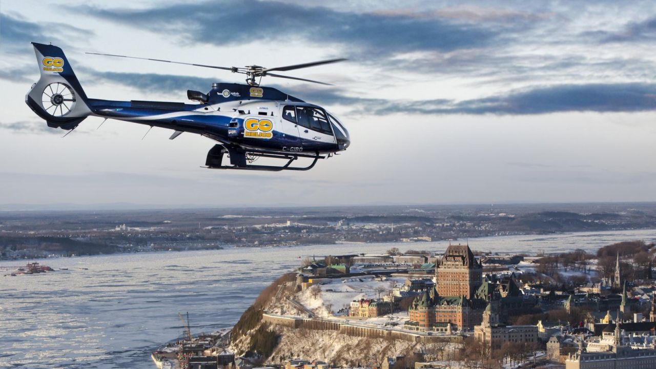 Québec City's Château Frontenac looks just as impressive from the air. 