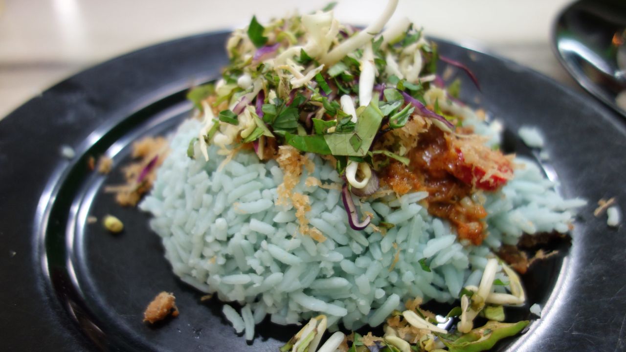 Don't let the blue rice put you off.