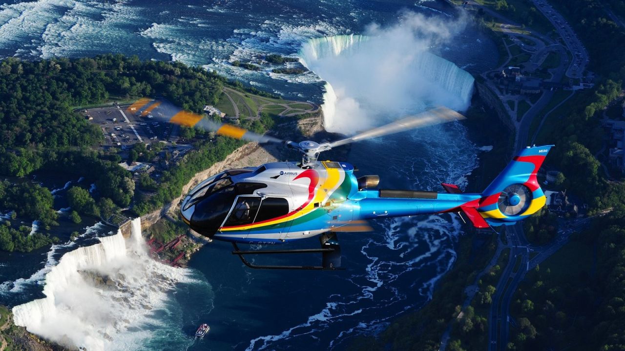 <strong>Niagara Helicopters: </strong>The thunderous sound of thousands of cubic meters of water plunging over Niagara Falls every second draws millions of visitors to the Falls and the surrounding region annually. 