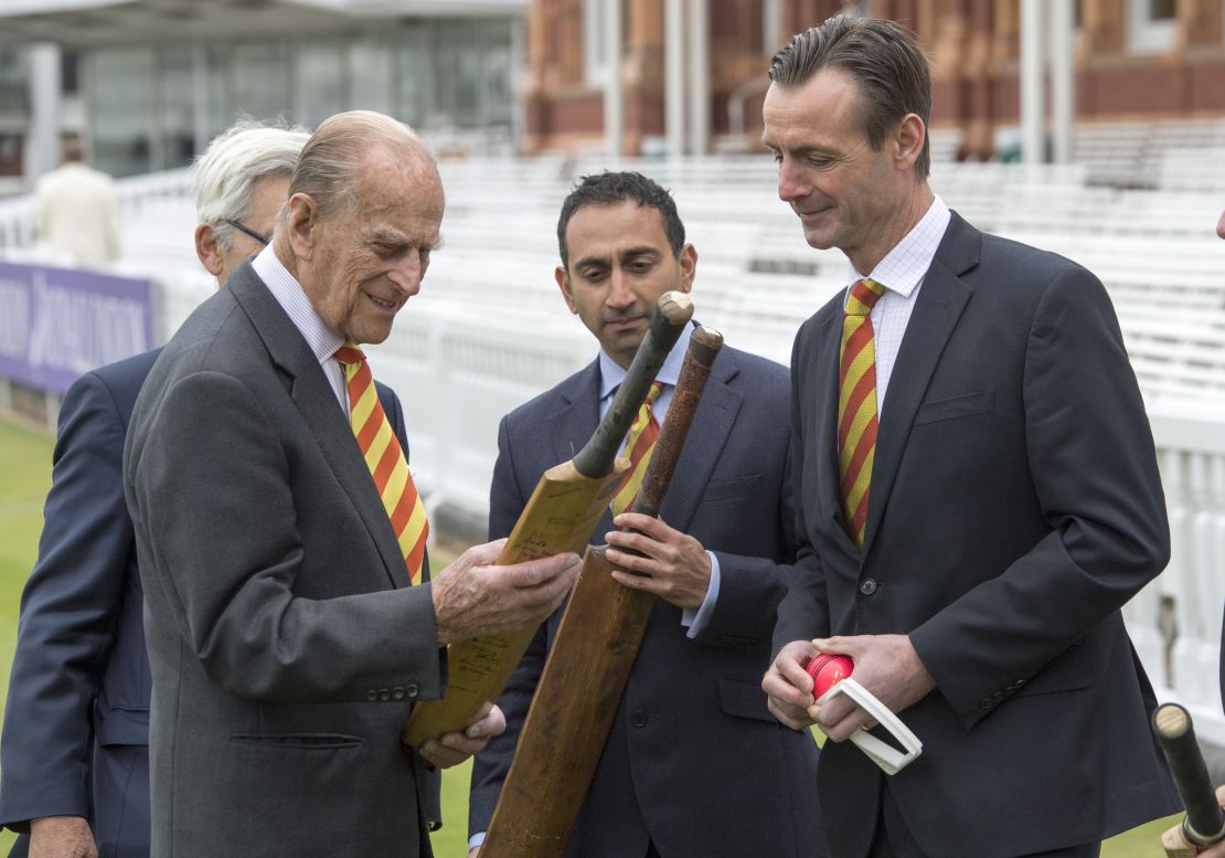 Britain's Prince Philip, Duke of Edinburgh, opens the new Warner Stand at Lord's Cricket Ground.