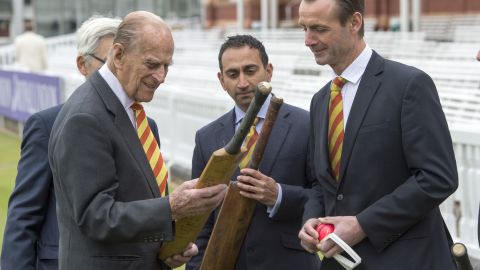 Britain's Prince Philip, Duke of Edinburgh, opens the new Warner Stand at Lord's Cricket Ground.