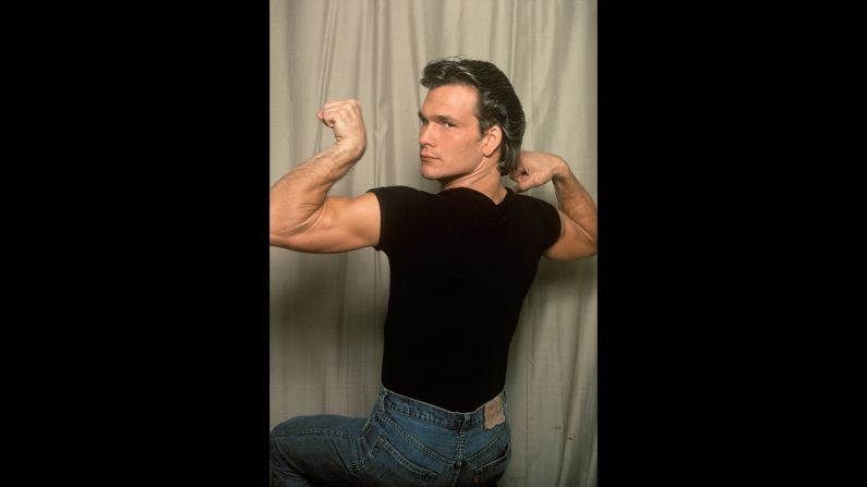 Swayze, who played older brother Darry Curtis, flexes for the camera. Burnett said he would borrow the actors between shots, usually for 15-20 minutes at a time. "I was pretty much a kid myself, for that matter," Burnett recalled. "I was in my mid-30s. ... On those few times I got everyone together, they kind of enjoyed goofing off with me."