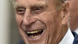Prince Philip laughs at an event during the Commonwealth Heads of Government Meeting in Malta in 2015. 