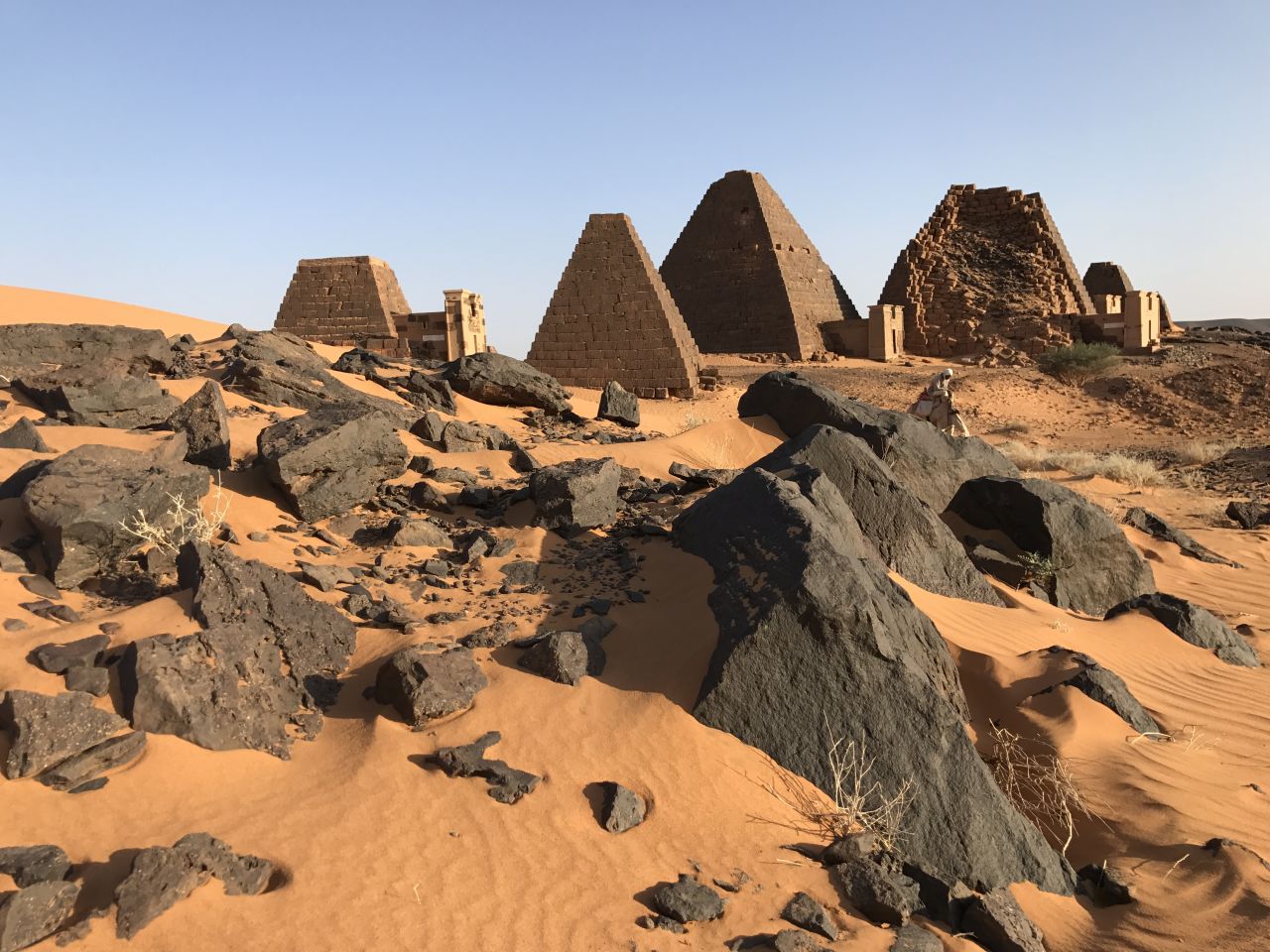 More than 200 pyramids are believe to be located in Sudan. About 177 are located in the Island of Meroe, while the other 74 are in the Nuri region. 